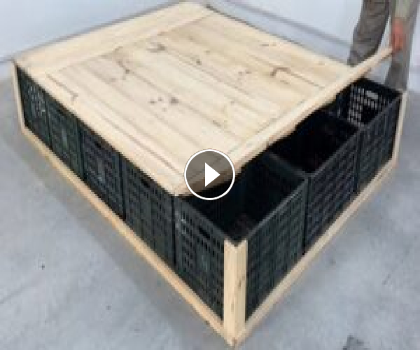 Amazing Homemade Ideas Worth Watching For Woodworking Projects Cheap From Plastic Crates And Pallets
