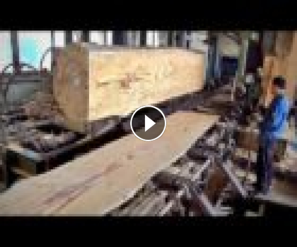 Korean Wooden Table Factory Technology. Huge Pine Dining Table Mass Production Process