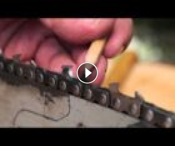 Sharpen a Chainsaw Chain – Tool Tip #10 Making Sawdust? How to hand sharpen a chainsaw chain